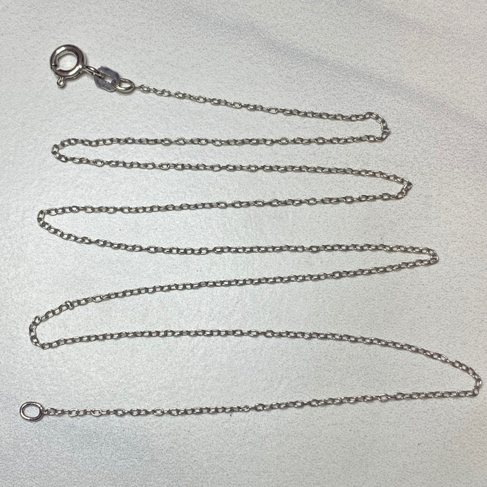 925 Sterling Silver Delicate Fine Cable Chain Necklace 18‎ Inches